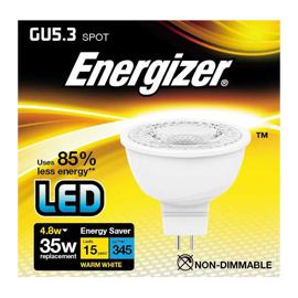 Energizer GU5.3 MR16 LED-spot 4,8W 345 lumen (35W)